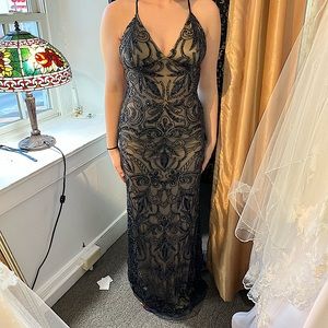 Vintage beaded prom dress